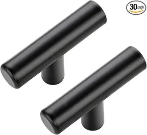 30 Pack Cabinet Knobs, Black Cabinet Handles, 2in Kitchen Cabient Knobs, Single Hole Drawer Knobs for Dresser Drawers