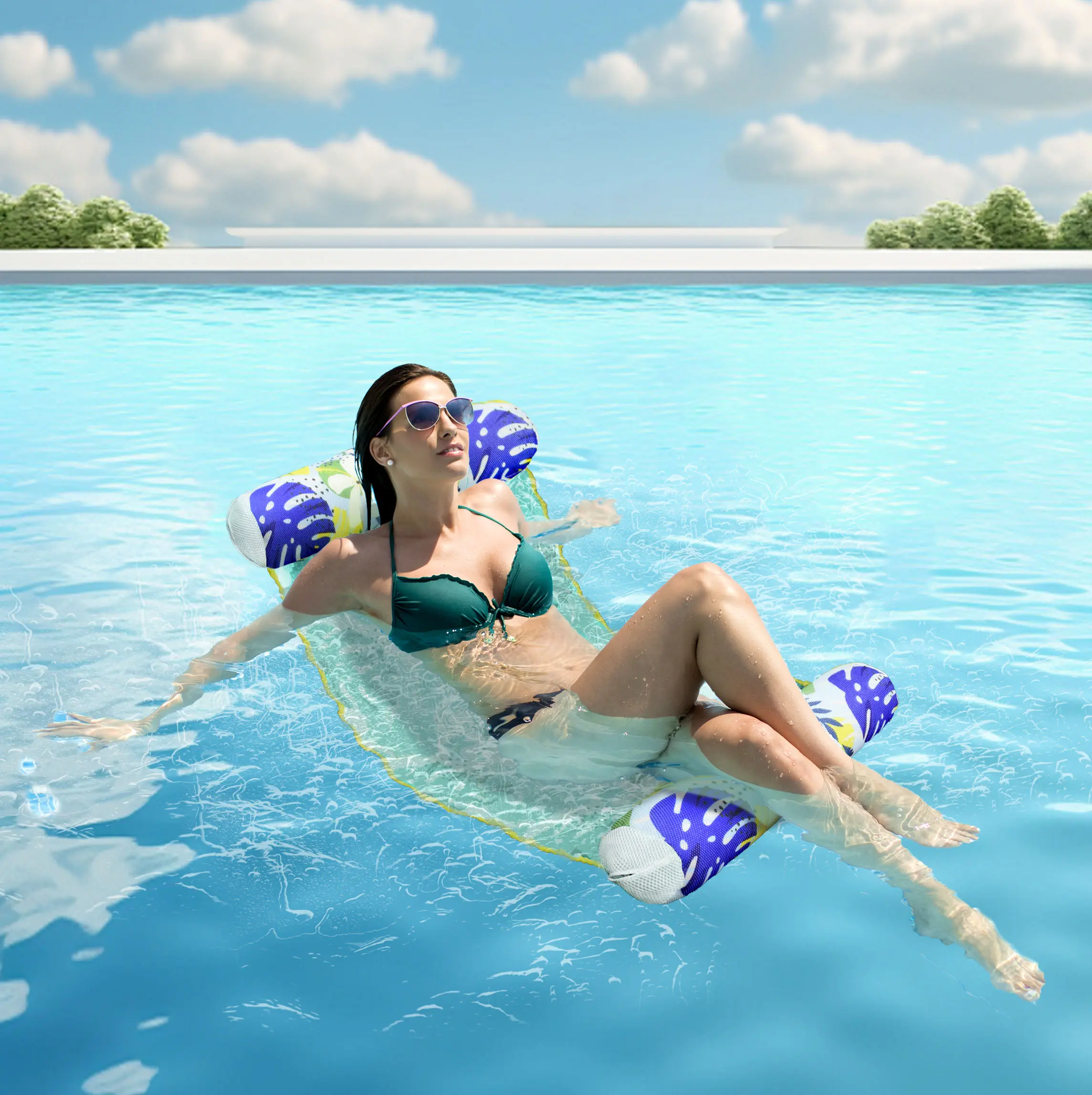 Inflatable Pool Floats Adult - Comfort Pool Lounge Chair with Cup Holder,Lounger Floating Recliner Blow Up Floaties
