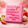 Strawberry Scent Solid Hair Soap with Castor-Coconut Oil Blend, Gentle Hydrating Nourishing Shampoo for Wavy & 360 Waves Hair, Moisturizing Nourishing Haircare Cleanser Bar