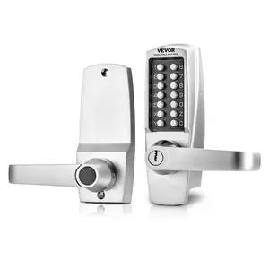 Mechanical Keyless Entry Door Lock with 14-Key Keypad and Backup Keys
