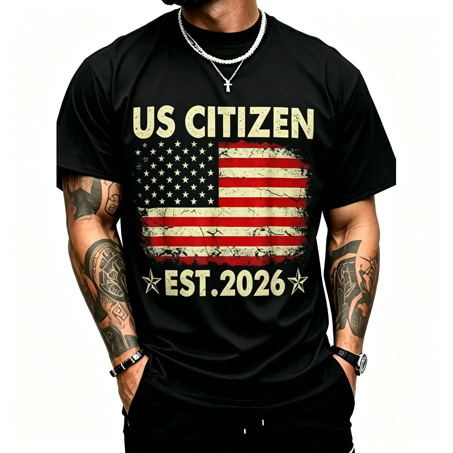 New American Citizenship Gifts T-Shirt Est 2026 for US Immigrants and New Citizens