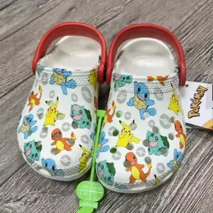Pokemon Hole Sandals Shoes Pikachu Squirtle Charmander Slippers Sandals Eva Anime Home Beach Shoes Summer Slippers