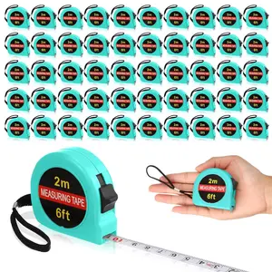 50 Pcs Small Tape Measure Bulk 6 Ft 2M Mini Measuring Retractable Metric Tape Measure and Inch, Easy to Read Measurement for Adults Prizes Construction Tool Favors(Green)