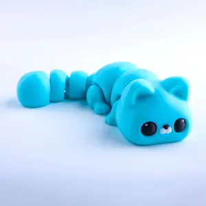Crafts3D Mini Kitty – 3D Printed Articulated Cute Cat Fidget Toy for Desk