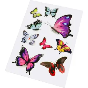 3D Butterfly   for Women, Cute Vinyl Butterfly Stickers  Scratch Cover Stickers  Removable Peel and Stick Fridge Locker Bumper  Adhesive Automotive Graphics