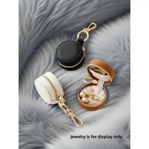 Portable Mini Jewelry Storage Box, Simple Jewelry Box, Travel Jewelry Organizer, Jewelry Display & Organizer for Earrings, Rings, Travel Accessories, Versatile Travel Accessory