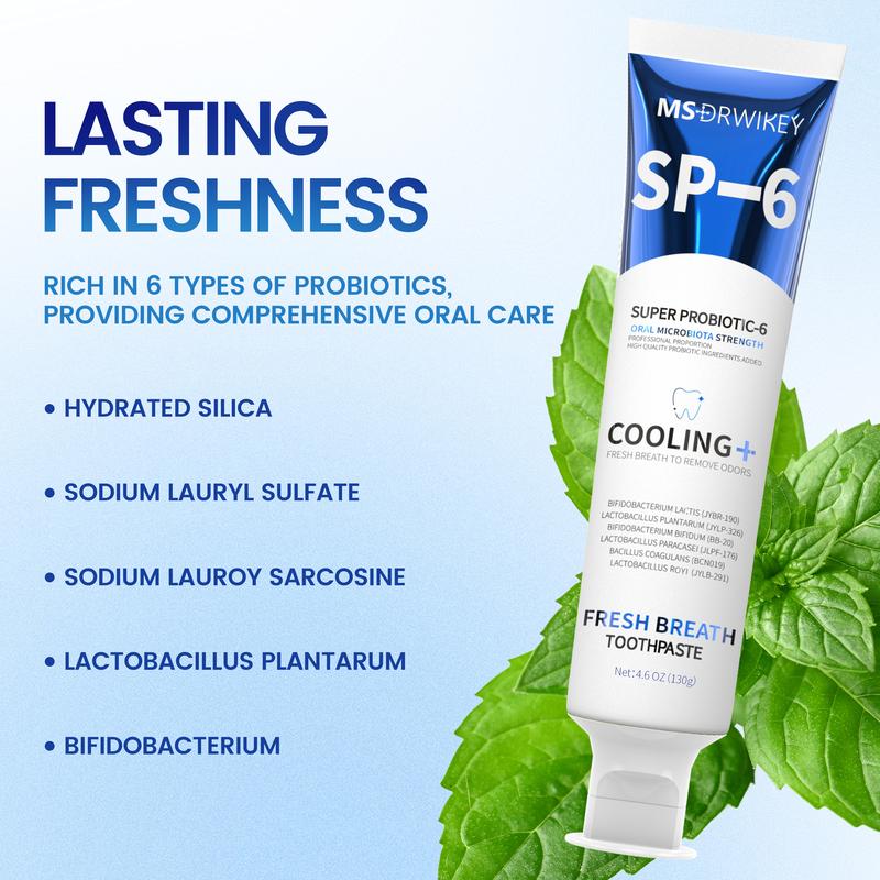 MSDRWIKEY 3-Pack Toothpaste Combo | 7Pro Fresh Formula | Fluoride-Free Enamel Repair & Sensitive Teeth Care | Fresh Mint