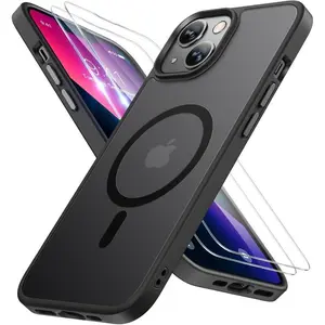 Magnetic  Designed for iPhone 14 Case & iPhone 13 Case [10FT-Grade Drop Tested & Compatible with MagSafe] Slim Translucent Matte Case for iPhone 13/14/15/16/17Promax Pro Plus Phone Case