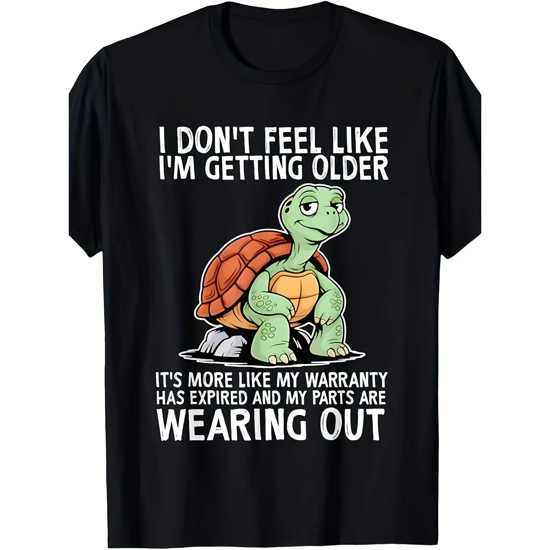 Viral "I Don't Feel Old, Just Slower" Turtle Tee | Heavyweight  Fit Shirt for Men & Women, Funny Birthday Gift with Aging Humor for All Seasons