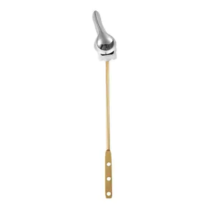 VEVOR Toilet Handle Replacement Kit, Front Mount Universal Toilet Handle, Toilet Handle Lever with Stainless Steel Flapper Chain, Toilet Flush Handle Fits Various Toilet Tanks, Chrome Finish, Silver