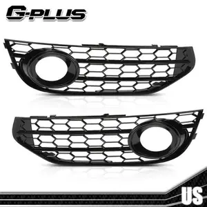 Fit For Audi A4 B8 Allroad 2010-2015 Black Front Bumper Fog Light Grille