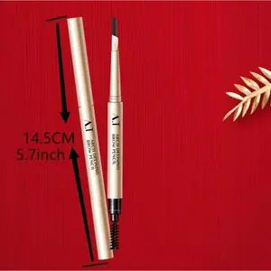 A.T  Ultimate Eyebrow Retractable Definer Pencil, Ash Brown, Dual-Sided Brow Brush, Fine Tip, Shapes, Defines, Fills Brow Makeup