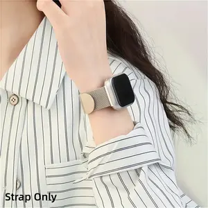 Milanese Loop Band for Apple Watch Strap, Smart Watch Accessories, 49mm 46mm 45mm 41mm 40mm 38mm Women Men Magnetic Waterproof iWatch Bands Series 1-11 SE 1-3 Compatible Ultra 1-3