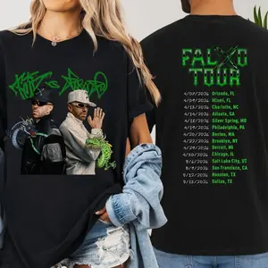 Ferxxo Falxo Tour Shirt Reggaeton Concert Tee Urban Latin Streetwear Green Print Concert Outfit T-Shirt, Merch For Feid Fans VF6