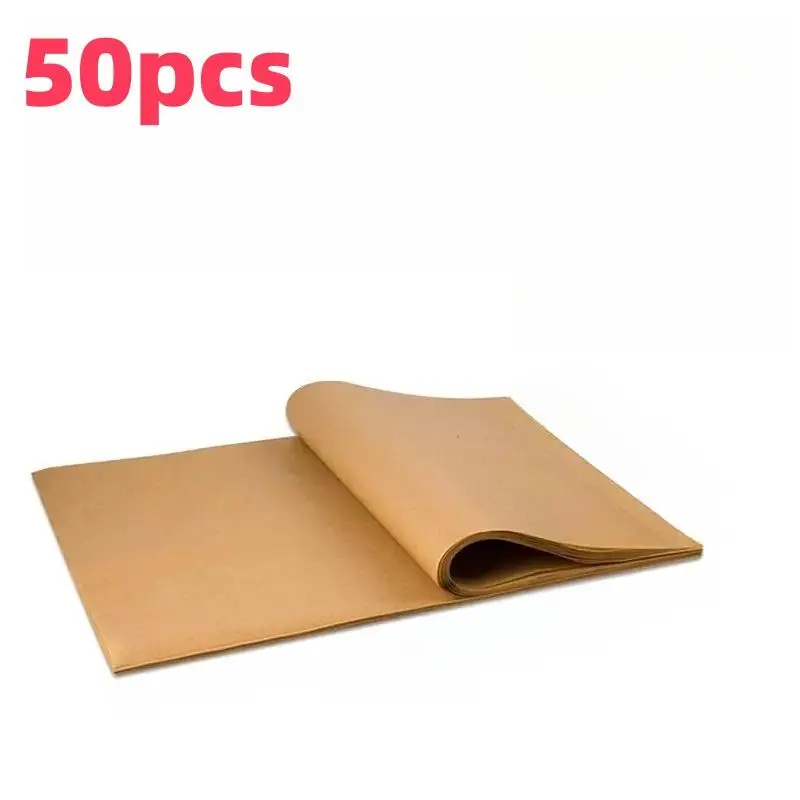 Baking Parchment Paper, 50pcs Non-stick Oil-proof Parchment Paper, Baking Utensils for Cooking in Gas Fryers, Steamers & Ovens