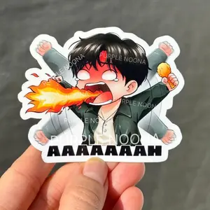 JlN Hot Wings challenge Sparkly Sticker: Run Seokjinie Tour vinyl stickers, Kpop