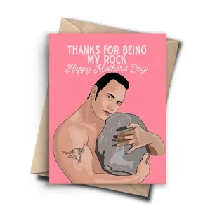 My Rock Funny Mothers Day Card for Mom - Pop Culture New Mom Card, Greeting Card with Envelope