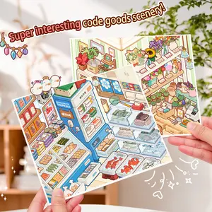 Cute Cartoon Mini Scene Stickers, Immersive Shelf Organization, Sticker Collage Pack, DIY Craft Decorative Stickers, Journaling Supplies, Educational Stickers
