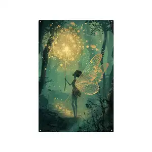 Vintage American Metal Tin Sign for Garden and Cafe Decor