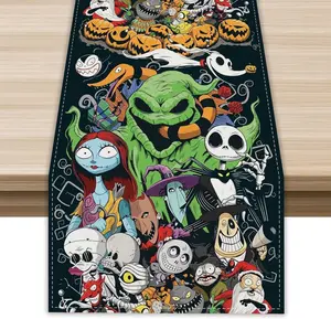 Halloween Table Runner Seasonal Fall Kitchen Dining Table Decoration Home Party Decor 13x72 Inch
