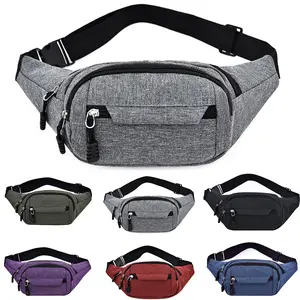 Men's Breast Package Waterproof   Bag Canvas Pouch  Waist Bag Fanny Pouch Crossbody Male Banana Bag