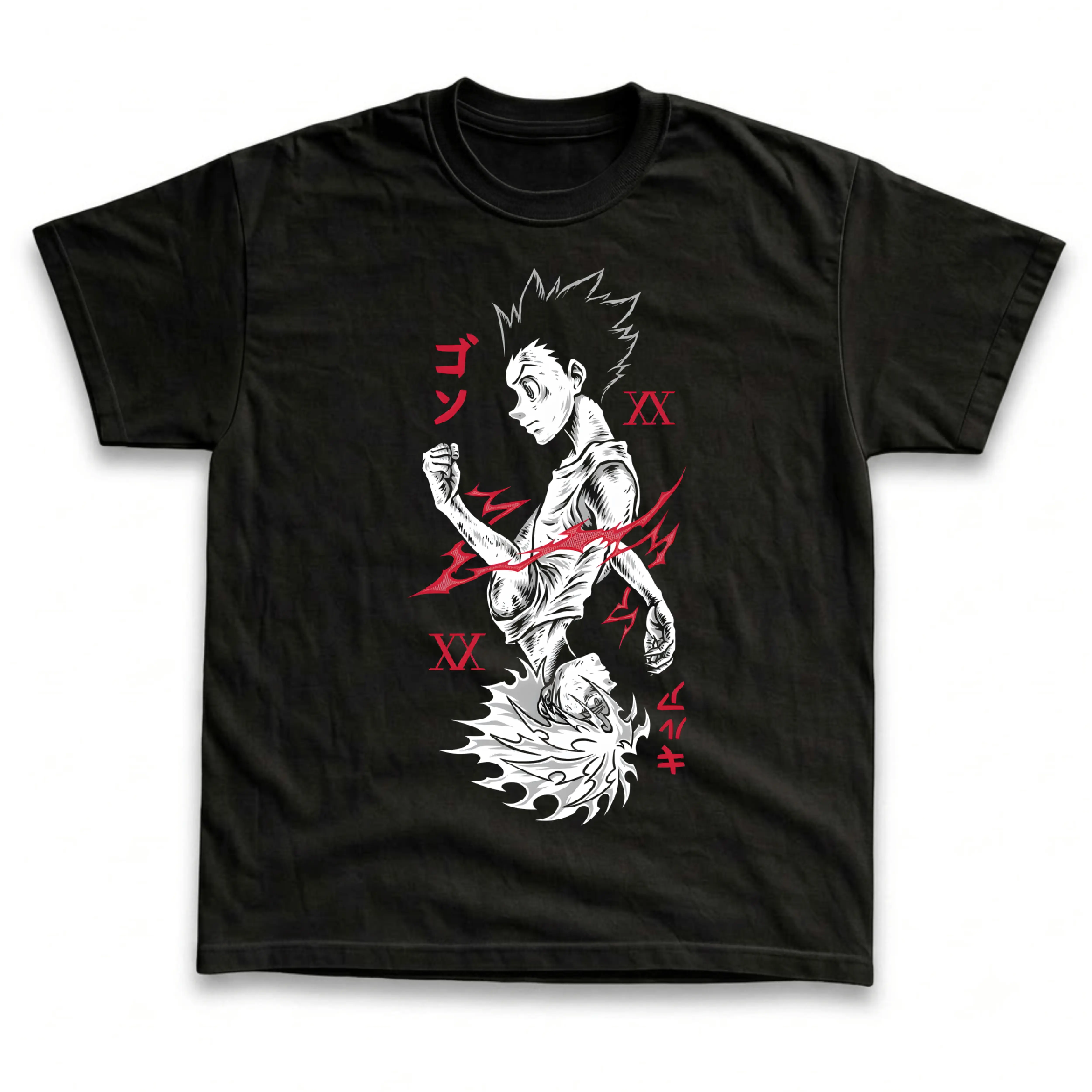 Men's Short-sleeve T-shirts, Killua Zoldyck Vintage Tee, Killua Zoldyck T-Shirt, Hunter x Hunter Graphic Tees, Unisex Anime Manga Shirt Top Menswear Womenswear Streetwear