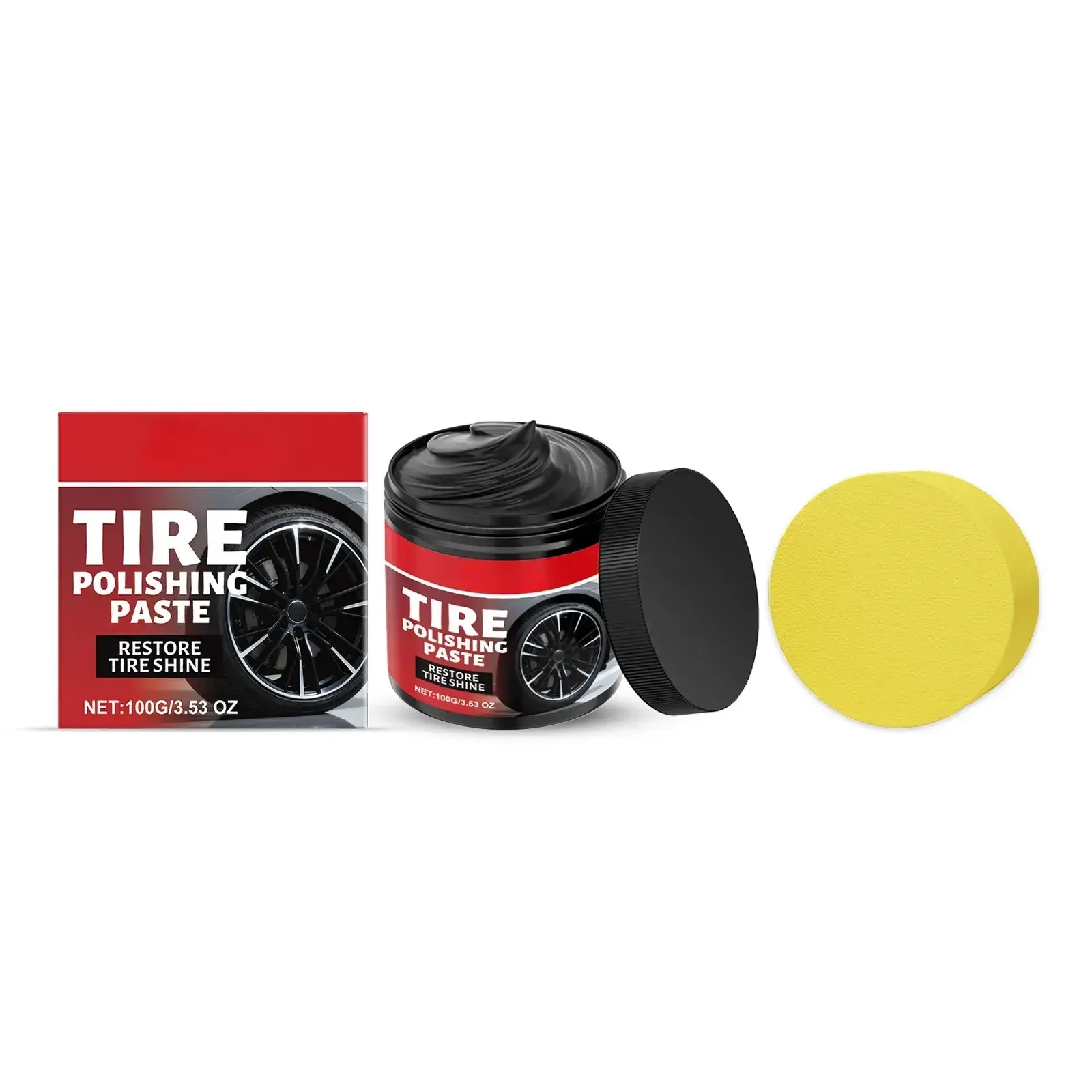 Tire Polishing Paste, Car Tire Retreading Paste, Tire Maintenance And Crack Prevention Portable Polishing Care Paste,tire polish