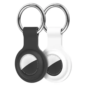 Compatible with AirTag Holder Case Keychain 2 Pack,for AirTag 2nd & 1st Generation Key Chain Ring Case Cover for Air Tag Holder GPS Tracker Air Tag 2nd gen Finders Air Tagholder for Kids,Bags,Luggages, Wearable Accessories
