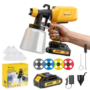 Wireless Sprayer,Battery-Powered Sprayer,  Wireless high-Pressure Spray Gun, Equipped with Adjustable-Flow nozzles, Easy to Clean, Suitable for Home Decoration