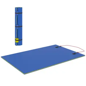 Soozier 9' x 6' Lily Pad Floating Mat for Lake, 3-Layer Tear-Resistant XPE Foam Water Mat for 2 Adults, Floating Water Pad for Lake, Pool, Ocean, Beach, and Boating