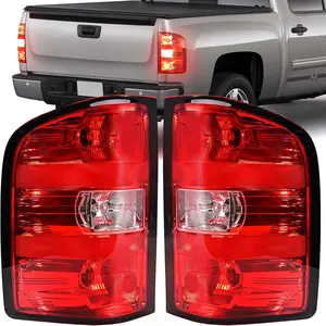 Tail Lights Assembly for Chevy Silverado 1500 2500 3500 2500HD 3500HD 2007 2008 2009 2010 2011 2012 2013 2014 Rear Brake Turn Signal Left Driver Right Passenger Taillights, 2 Packs Led Blinker