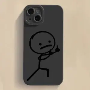 Cartoon Character Middle Finger iPhone Case TPU