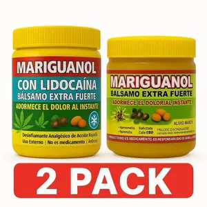 Combo Pack Mariguanol Y Lidocaina pomada muscular + Mariguanol Balsamo extra fuerte cream 125g - Arnica Massage Balm – 125g | Soothing Full-Body Care pomada de árnica con diclofenaco y naproxeno