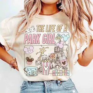 Coquette The Life Of A Park Girl T-Shirt, Retro Pastel Best Day Ever Tee, Happiest Place