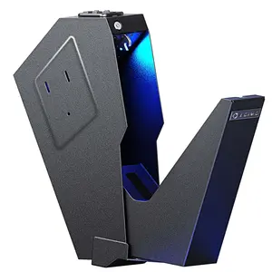 ADIMO Biometric Fingerprint Safe with Keypad Lock, G safe for Nightstand Wall Mount Bedside Desk Vehicle Bed