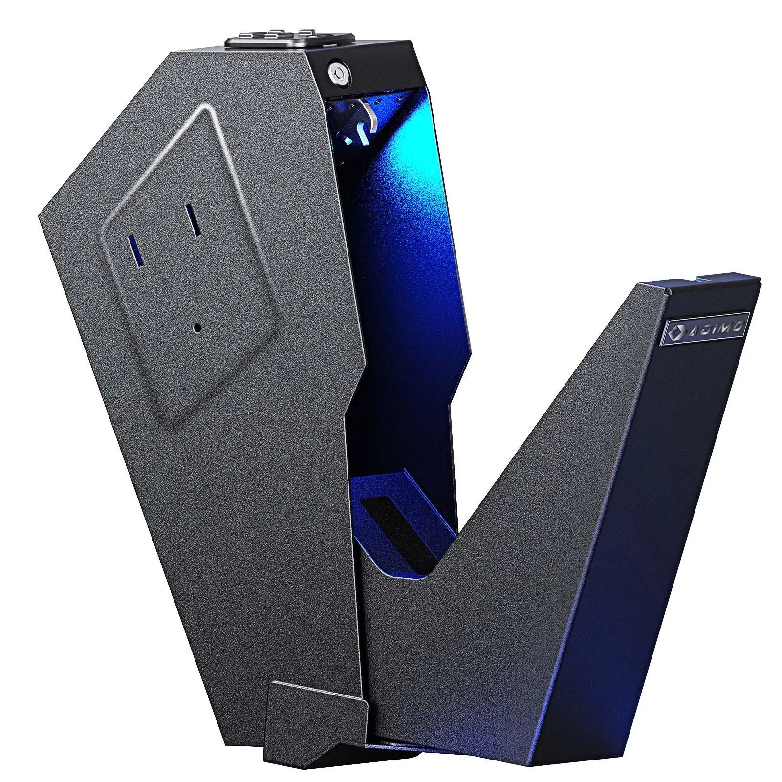 ADIMO Biometric Fingerprint Safe with Keypad Lock, G safe for Nightstand Wall Mount Bedside Desk Vehicle Bed