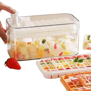 Ice Box Ice Cube Mold Frozen Ice Tray Puck For Home Refrigerator Homemade Maker Sphere Soft Press Silicone Storage Handy Gadget