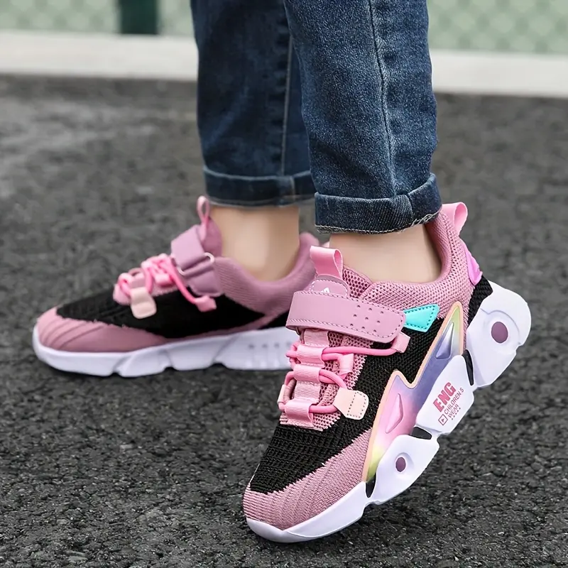 Girls' Casual Sports Trainers - Breathable Mesh, Lightweight Sole, Multi-Size, Prop 65 Safe, Fashionable, Comfortable for School & Daily Play