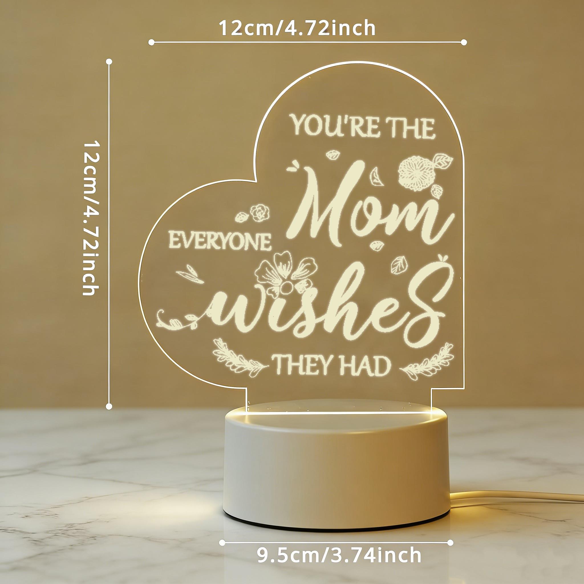 You're The Mom Everyone Wishes They Had Heart Shaped 2D Acrylic LED Night Light, Warm White USB Powered Bedside Desk Lamp, Best Mother's Day Birthday Gift for Mom, Bedroom Living Room Home Decor Nightlight You're The Mom Everyone Wishes They Had Heart Shaped 2D Acrylic LED Night Light, Warm White USB Powered Bedside Desk Lamp, Best Mother's Day Birthday Gift for Mom, Bedroom Living Room Home Decor Nightlight