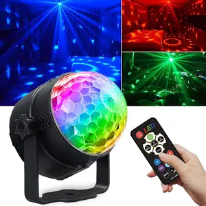 2-Pack Portable Sound Activated Party Lights Indoor, Battery Powered/USB Dj Disco Ball Strobe Lights for Car Room, Adults Gifts, New Years Eve Party Supplies 2025 Christmas Decorations