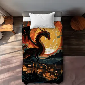 MWW C1DCTXLWRQCV3C Imminent Destruction Graphic Duvet Cover - Gray, Twin Size Extra Long, Decorative, Comfortable Bedding for Stylish Home Decor, Decorative Duvet Covers, Comfortable Duvet Covers