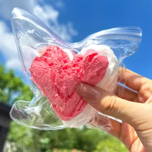 Taba Squishy Pink Heart Romantic & Cute Kawaii Design Ideal for Valentine's or Daily Use Scented Slime Sensory Pod