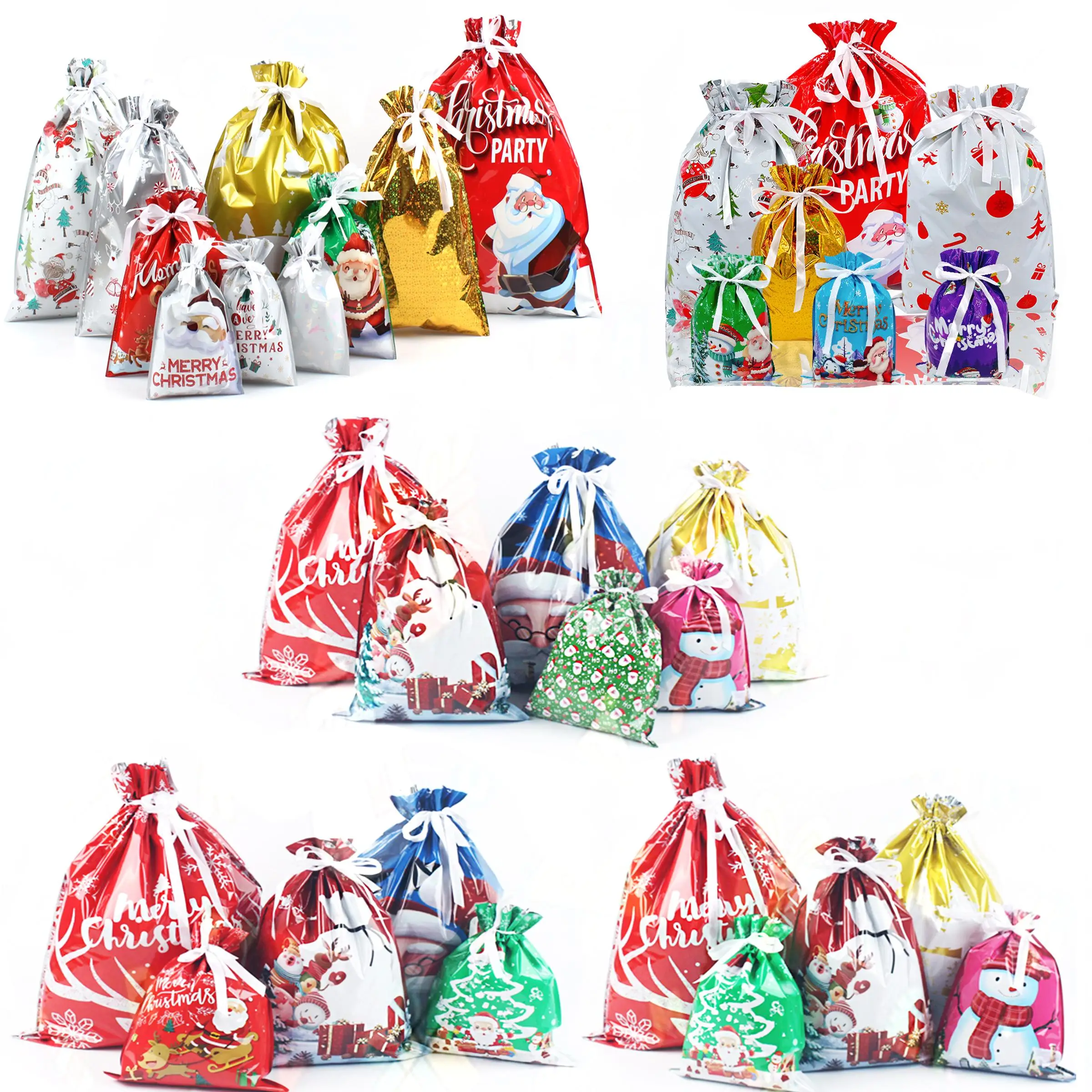 Gift Bag, 1 Set Cute Gift Wrapping Bag with Drawstring, Gift Packaging Supplies for Party, Festive & Party Supplies, Valentine's Day Gift