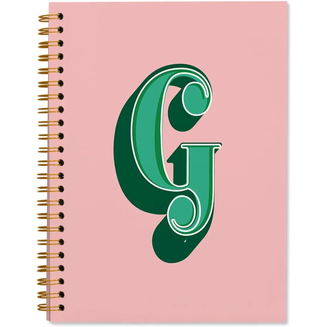 Initial Letter G Notebook, Personalized Gifts Notebook, Custom Notebook Journals for Writing, Customized Gifts, Monogrammed Gifts for Women, Hardcover Spiral Notebook 5.5 x 8.3