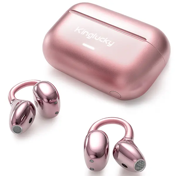 Open-Ear Clip-On Bluetooth Wireless Earbuds Pair - Waterproof, ENC, Multipoint Connectivity, 450mAh, Ideal for Running, Compatible with Glasses & Small Ears