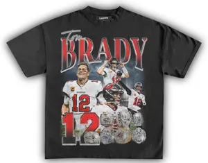 TOM BRADY TEE  - Soft and Breathable Cotton Unisex T-Shirt - Top, Menswear