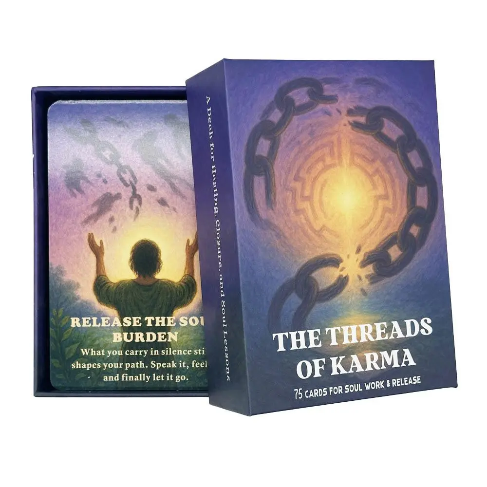 The Threads Of Karma Card Game, 1 Box Interactive Tarot Card Game Oracle Card Games, Healing Closure & Soul Lessons Card Games for Gifts