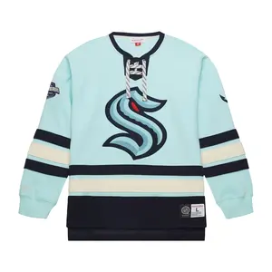 Seattle Kraken Mitchell and Ness Heritage Lace Up Crew