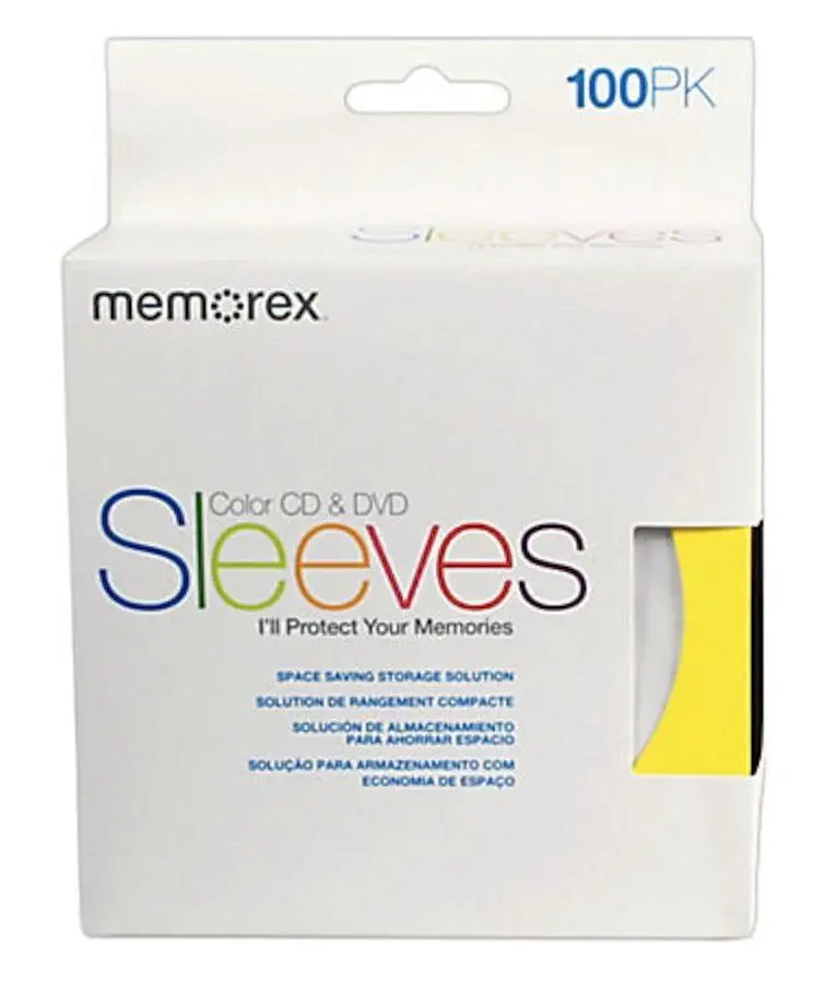 Memorex Paper CD Sleeves with Window & Flap