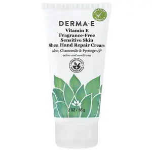 DERMA E Shea Hand Repair Cream, Sensitive Skin, Fragrance-Free, 2 oz (56 g)